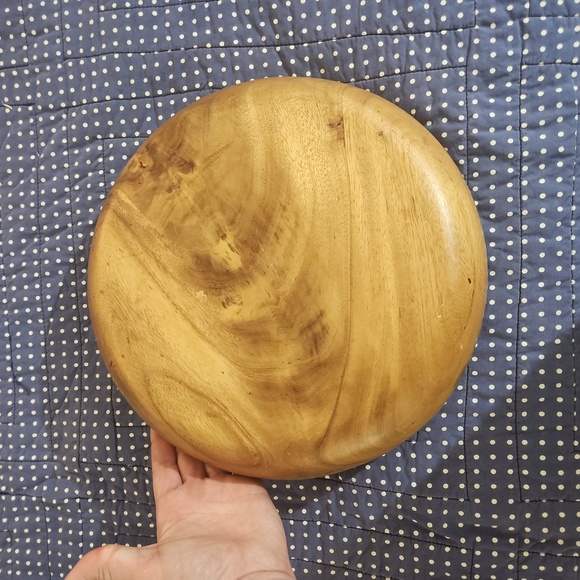 VINTAGE WOODEN CHIP N DIP BOWL OR NUTS ETC. - Picture 2 of 3